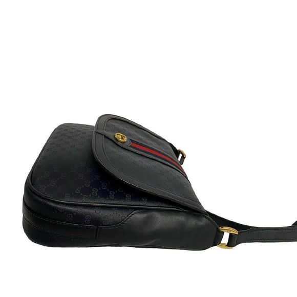 Gucci Shoulder Bag Strap Leather Navy - Picture 4 of 8